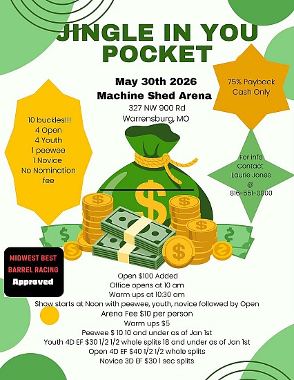 May 30, 2026: Jingle In Your Pocket - Machine Shed Arena